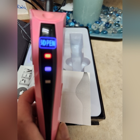 3D Printing Pen (Pink) + Reg. & Glow Filaments, Used Once - Picture 2 of 16